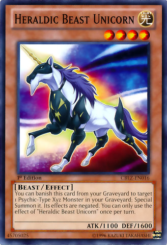 Heraldic Beast Unicorn [CBLZ-EN016] Common - Yugioh Cards For Your TCG Needs!