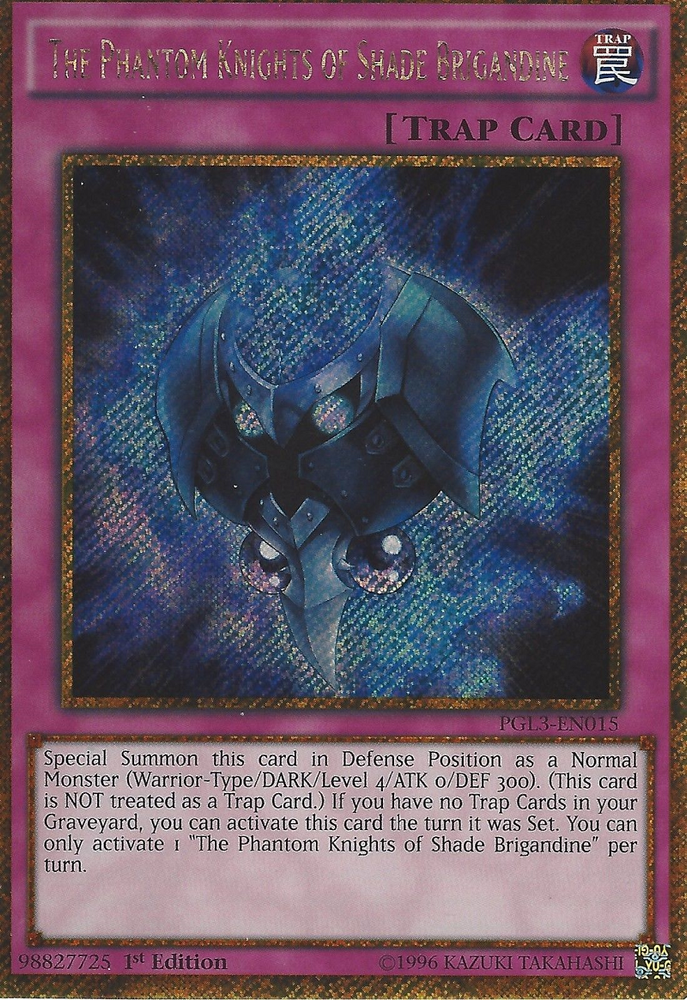 The Phantom Knights of Shade Brigandine [PGL3-EN015] Gold Secret Rare Yu-Gi-Oh!
