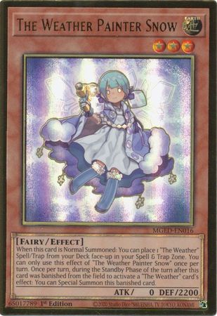The Weather Painter Snow [MGED-EN016] Gold Rare Yu-Gi-Oh!