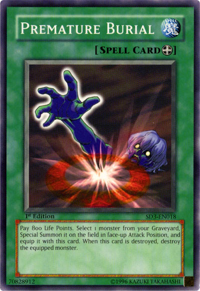 Premature Burial [SD3-EN018] Common Yu-Gi-Oh!