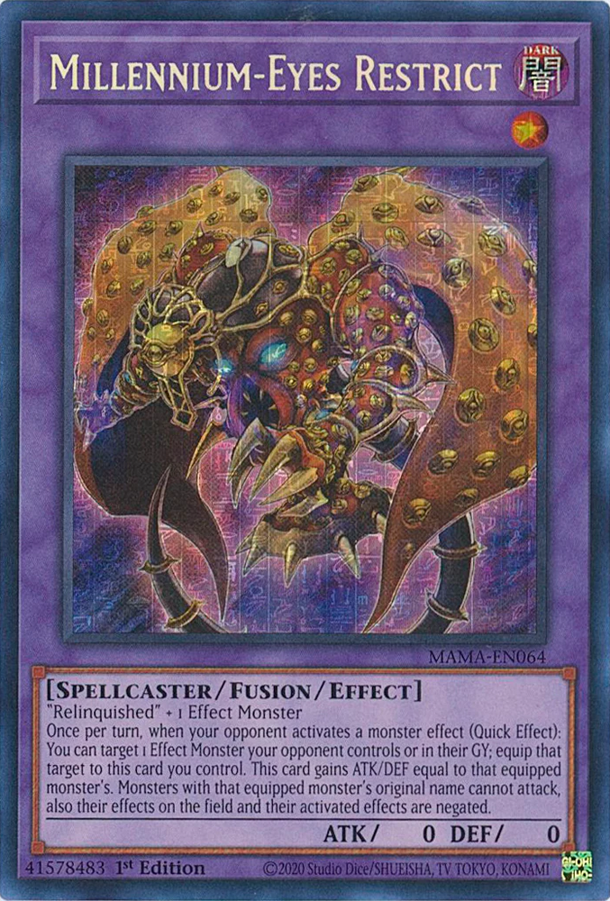 Millennium-Eyes Restrict [MAMA-EN064] Ultra Pharaoh's Rare Yu-Gi-Oh!