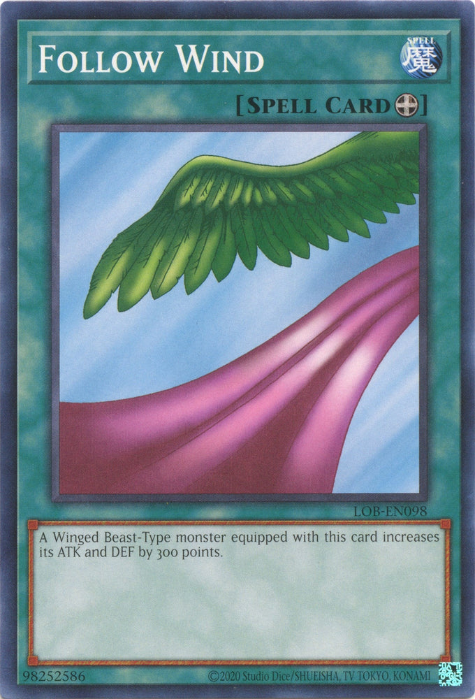Follow Wind (25th Anniversary) [LOB-EN098] Common Yu-Gi-Oh!