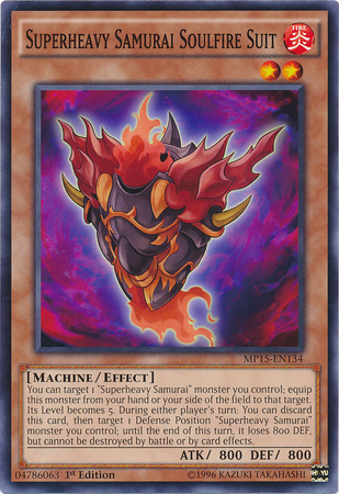Superheavy Samurai Soulfire Suit [MP15-EN134] Common Yu-Gi-Oh!