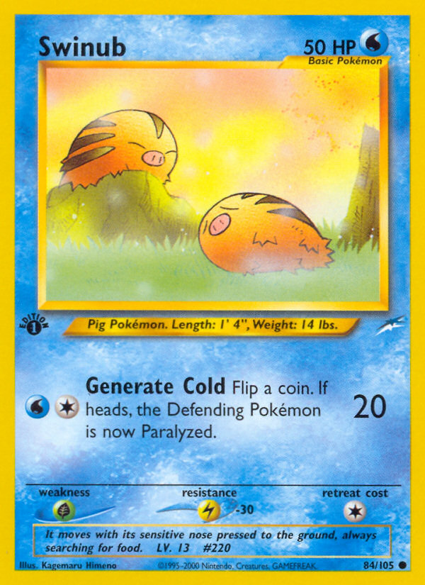 Swinub (84/105) [Neo Destiny 1st Edition] Pokémon