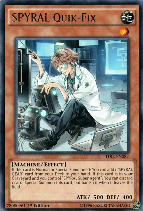 SPYRAL Quik-Fix [TDIL-EN087] Rare Yu-Gi-Oh!