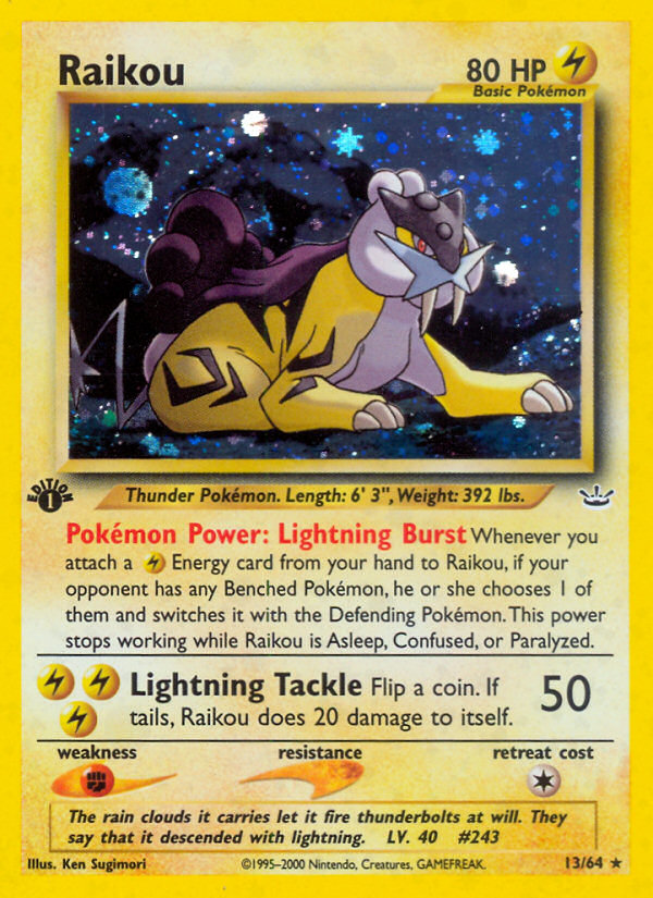 Raikou (13/64) [Neo Revelation 1st Edition] Pokémon