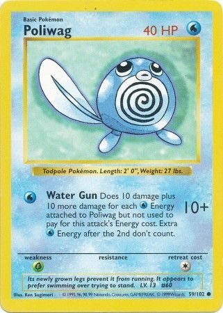 Poliwag (59/102) [Base Set Shadowless Unlimited] Pokémon