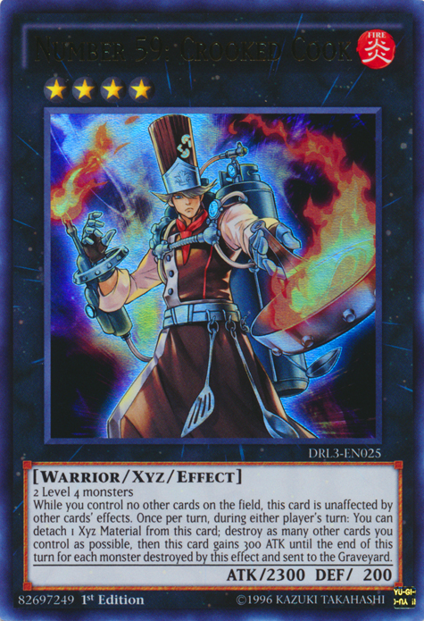 Number 59: Crooked Cook [DRL3-EN025] Ultra Rare Yu-Gi-Oh!