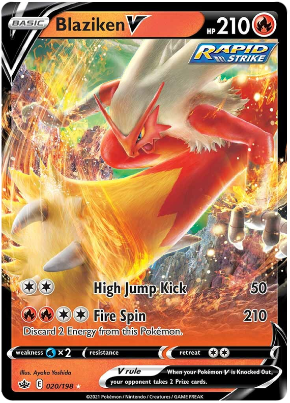 Blaziken V (020/198) [Sword & Shield: Chilling Reign] Pokémon