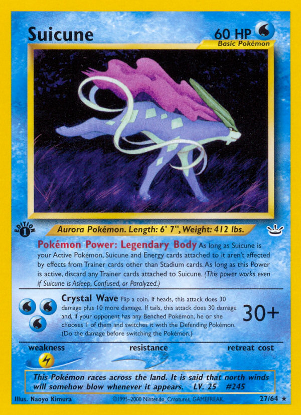 Suicune (27/64) [Neo Revelation 1st Edition] Pokémon