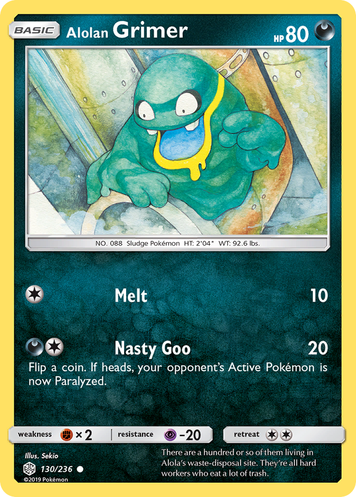 Alolan Grimer (130/236) [Sun & Moon: Cosmic Eclipse] Pokémon
