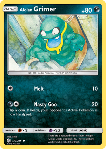 Alolan Grimer (130/236) [Sun & Moon: Cosmic Eclipse] Pokémon