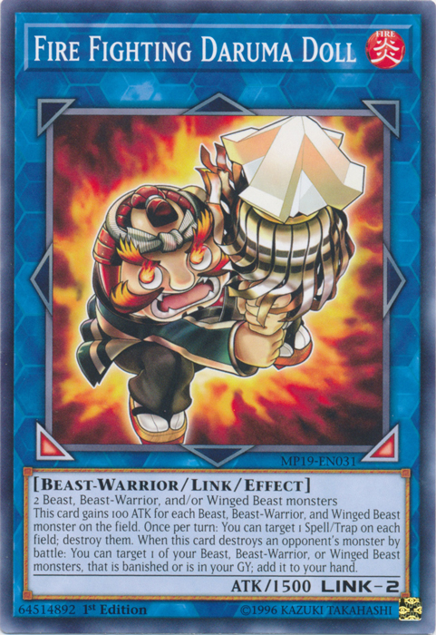 Fire Fighting Daruma Doll [MP19-EN031] Common Yu-Gi-Oh!