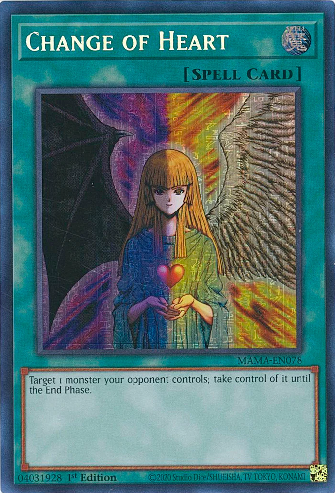 Change of Heart [MAMA-EN078] Ultra Pharaoh's Rare Yu-Gi-Oh!
