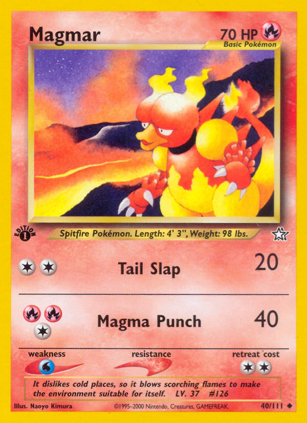 Magmar (40/111) [Neo Genesis 1st Edition] Pokémon