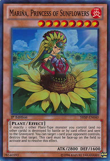 Marina, Princess of Sunflowers [SHSP-EN040] Super Rare Yu-Gi-Oh!