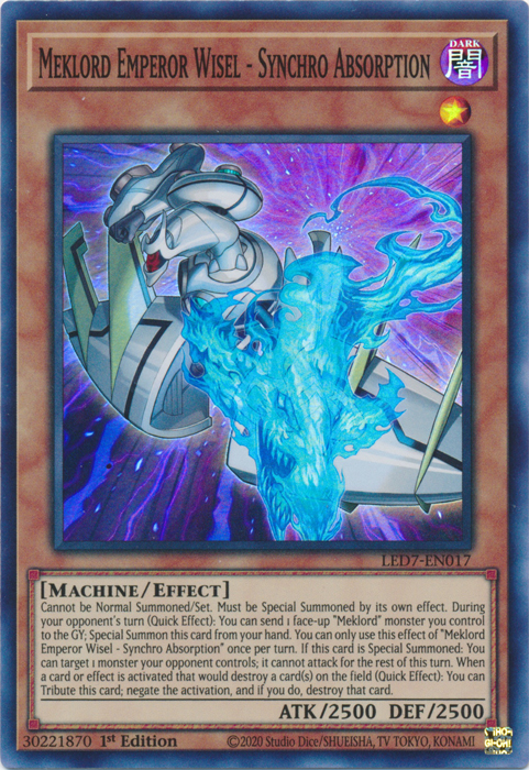 Meklord Emperor Wisel - Synchro Absorption [LED7-EN017] Super Rare Yu-Gi-Oh!