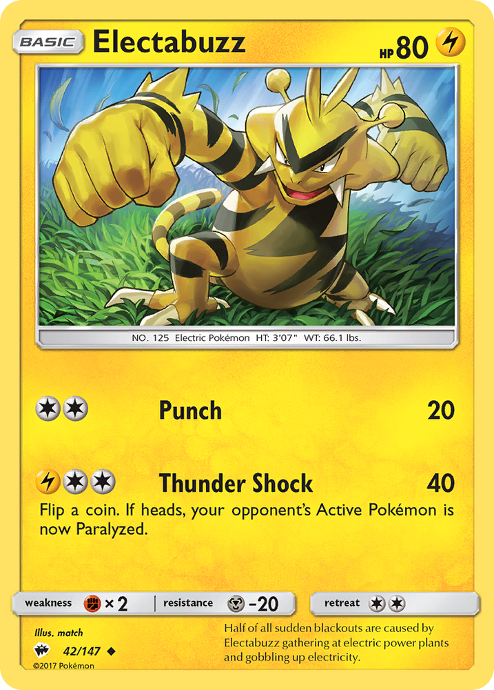 Electabuzz (42/147) [Sun & Moon: Burning Shadows] Pokémon