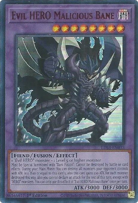 Evil HERO Malicious Bane (Red) [LDS3-EN033] Ultra Rare Yu-Gi-Oh!