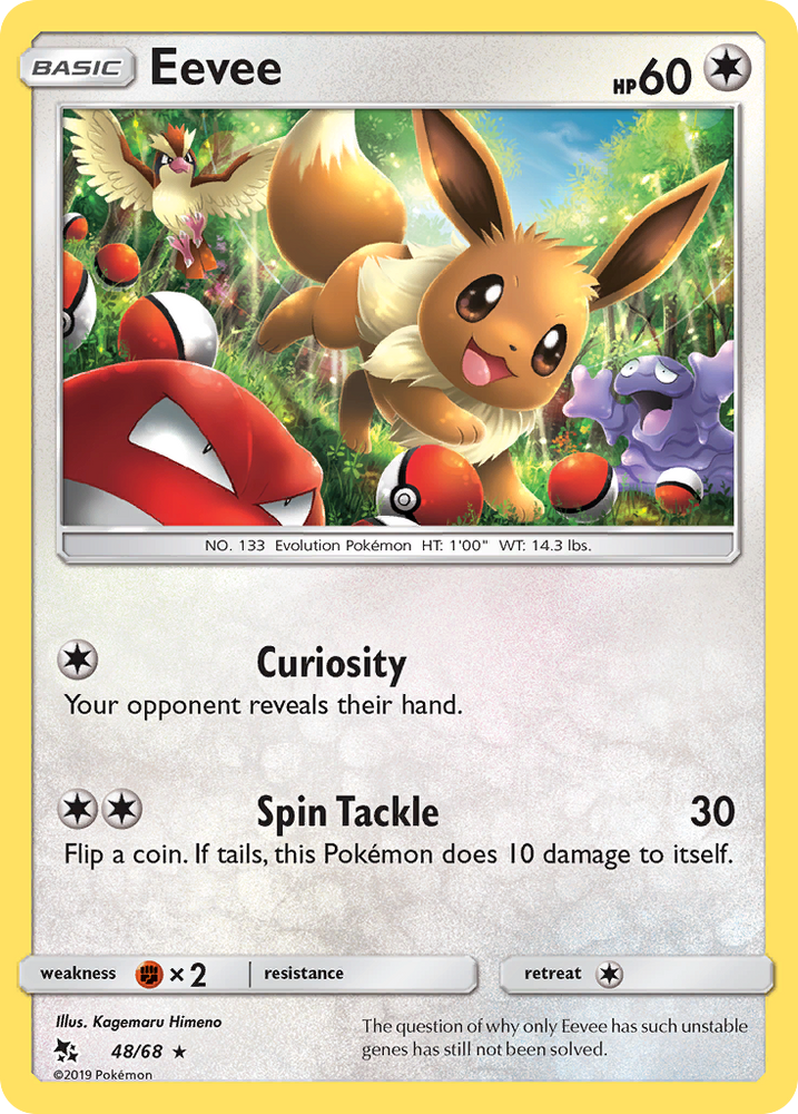 Eevee (48/68) [Sun & Moon: Hidden Fates] Pokémon