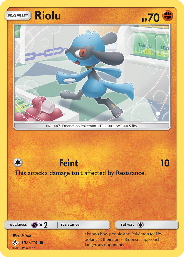 Riolu (102/214) [Sun & Moon: Unbroken Bonds] Pokémon
