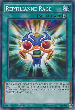 Reptilianne Rage [BP03-EN166] Shatterfoil Rare Yu-Gi-Oh!