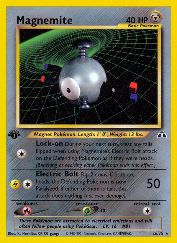 Magnemite (26/75) [Neo Discovery 1st Edition] Pokémon