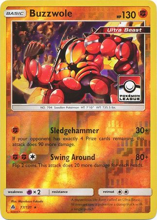 Buzzwole (77/131) (League Promo) [Sun & Moon: Forbidden Light] Pokémon