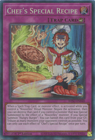 Chef's Special Recipe [WISU-EN040] Collector's Rare Yu-Gi-Oh!