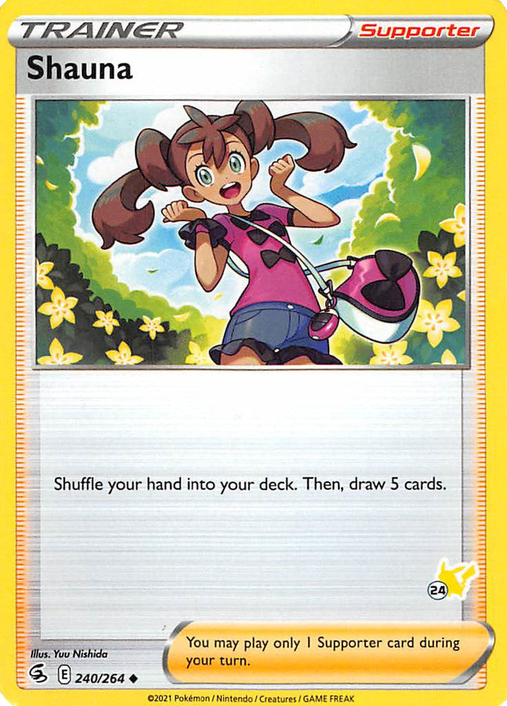 Shauna (240/264) (Pikachu Stamp #24) [Battle Academy 2022] Pokémon