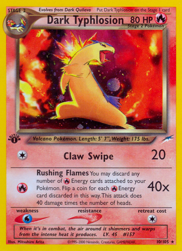 Dark Typhlosion (10/105) [Neo Destiny 1st Edition] Pokémon