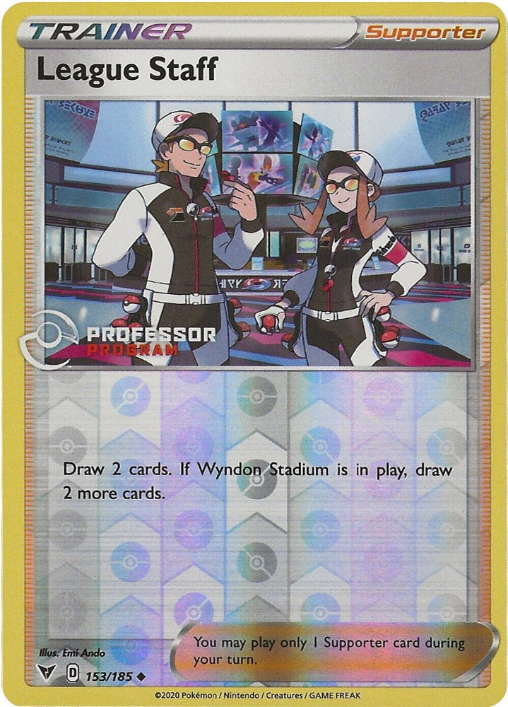 League Staff (153/185) (Professor Program Promo) [Sword & Shield: Vivid Voltage] Pokémon