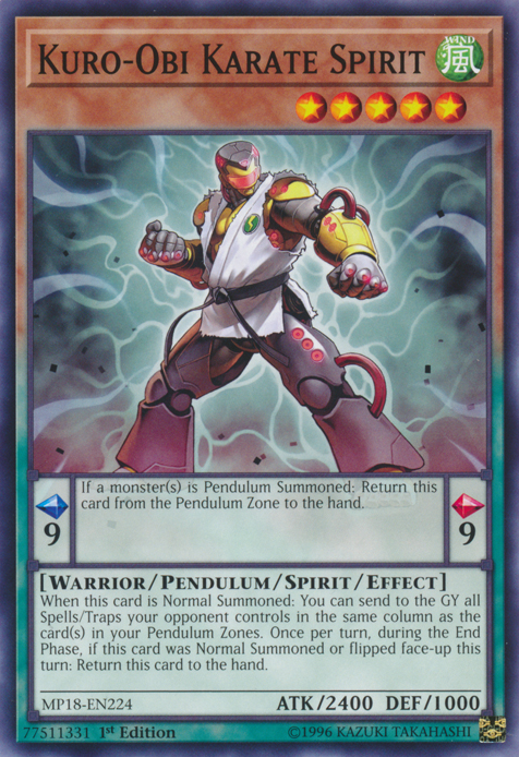 Kuro-Obi Karate Spirit [MP18-EN224] Common Yu-Gi-Oh!