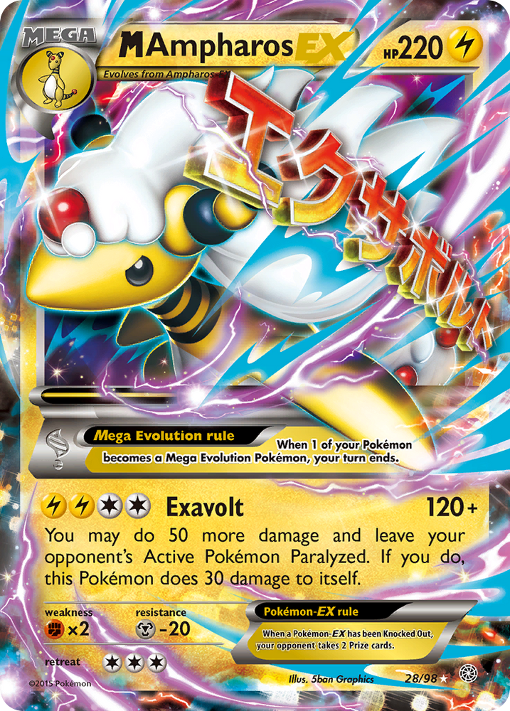 M Ampharos EX (28/98) [XY: Ancient Origins] Pokémon