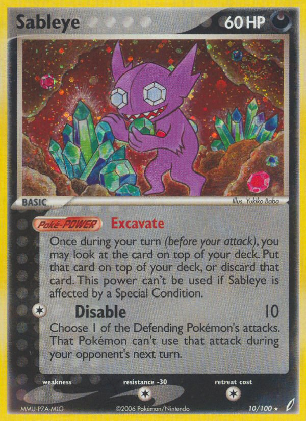 Sableye (10/100) [EX: Crystal Guardians] Pokémon