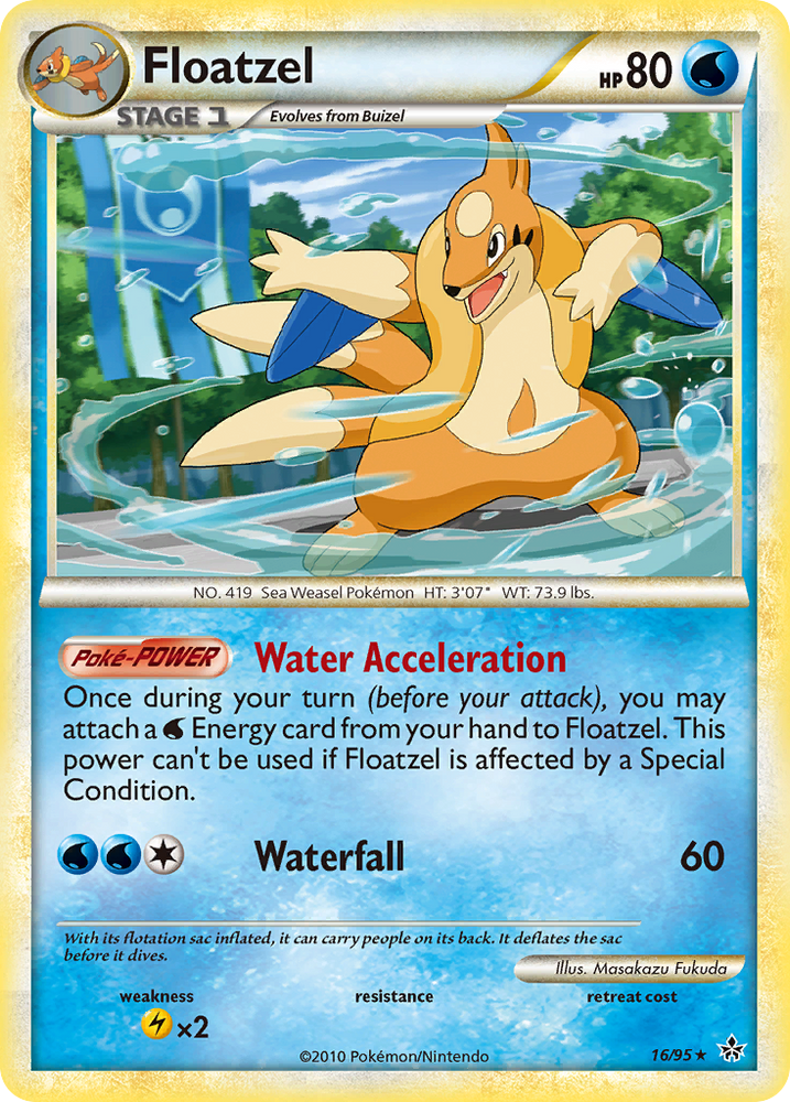 Floatzel (16/95) [HeartGold & SoulSilver: Unleashed] Pokémon