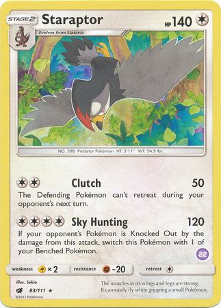 Staraptor (83/111) (Deck Exclusive #22) [Sun & Moon: Trainer Kit - Alolan Sandslash] Pokémon