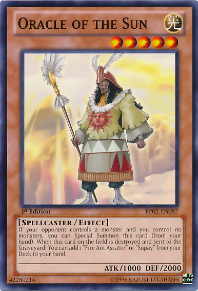 Oracle of the Sun [BP02-EN087] Mosaic Rare Yu-Gi-Oh!