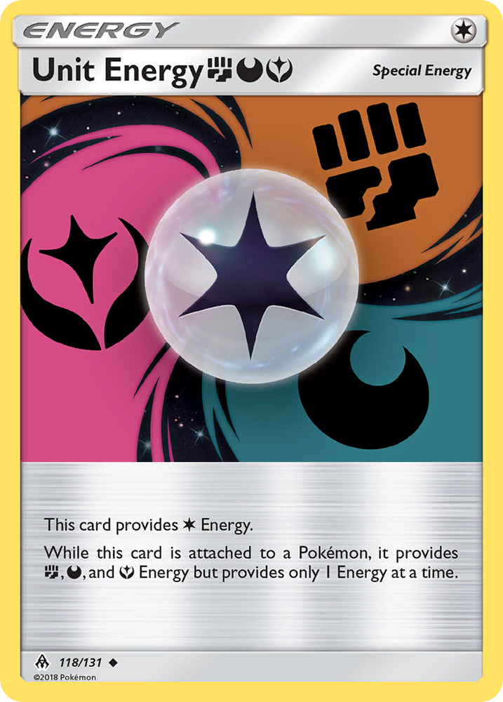 Unit Energy (118/131) (Fighting, Darkness, Fairy) [Sun & Moon: Forbidden Light] Pokémon