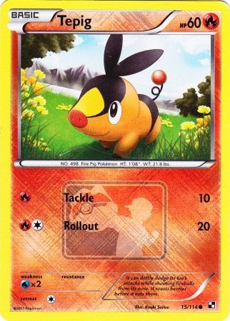 Tepig (15/114) (League Promo) [Black & White: Base Set] Pokémon