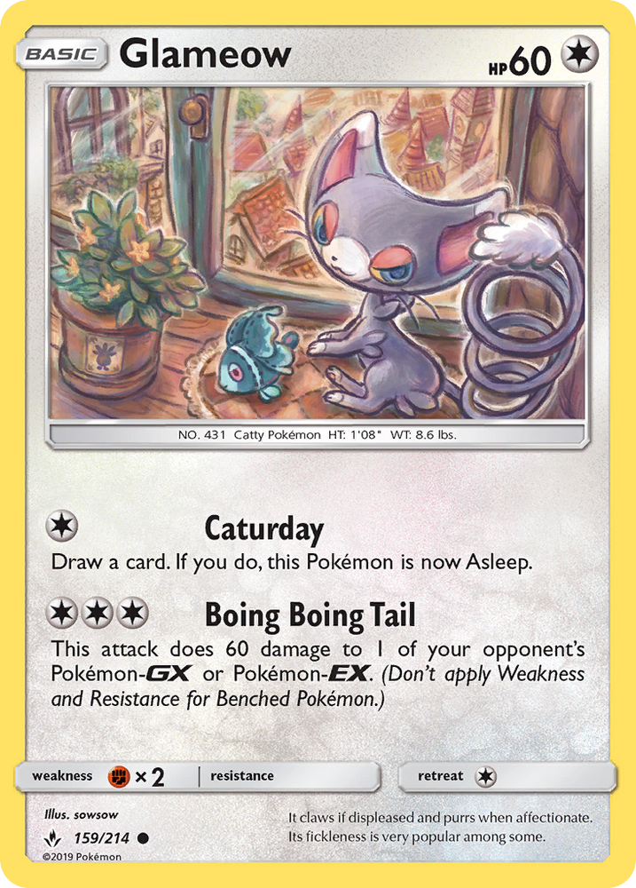 Glameow (159/214) [Sun & Moon: Unbroken Bonds] Pokémon