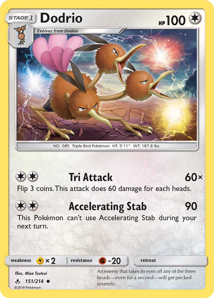 Dodrio (151/214) [Sun & Moon: Unbroken Bonds] Pokémon