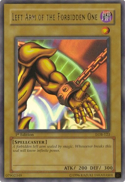 Left Arm of the Forbidden One [LOB-123] Ultra Rare Yu-Gi-Oh!