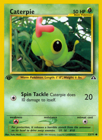 Caterpie (53/75) [Neo Discovery 1st Edition] Pokémon