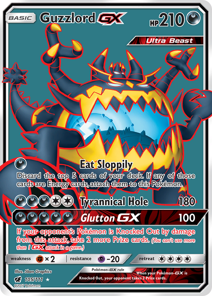 Guzzlord GX (105/111) [Sun & Moon: Crimson Invasion] Pokémon