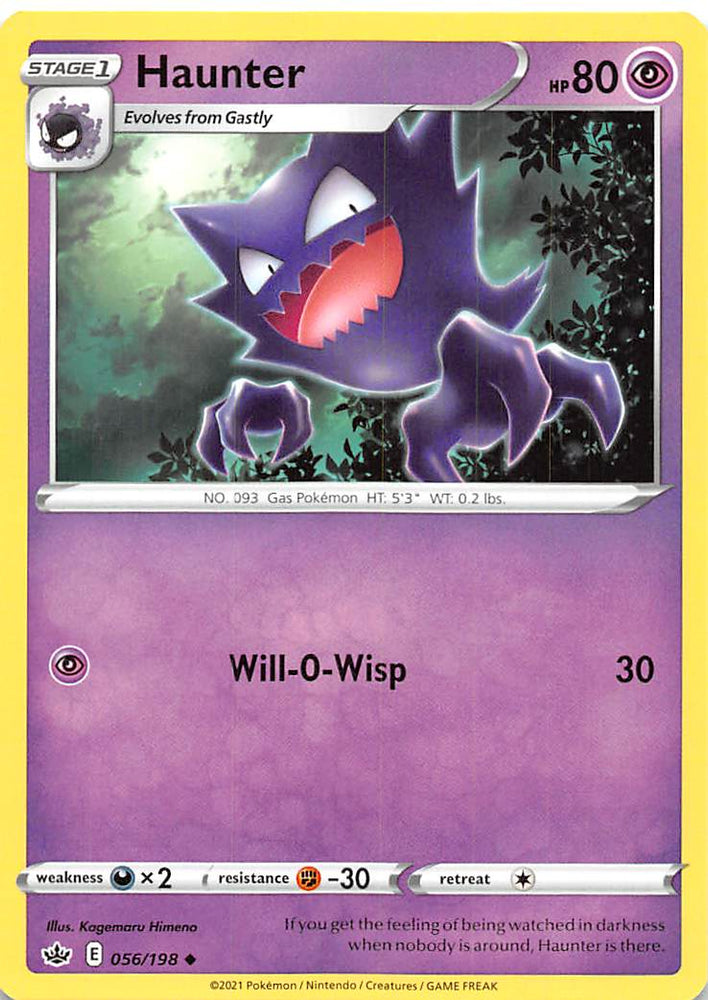 Haunter (056/198) [Sword & Shield: Chilling Reign] Pokémon