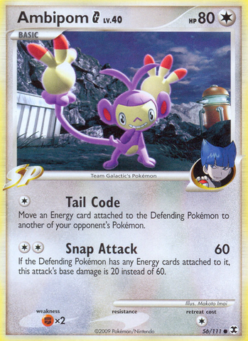 Ambipom G (56/111) [Platinum: Rising Rivals] Pokémon