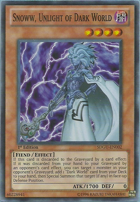 Snoww, Unlight of Dark World [SDGU-EN002] Super Rare Yu-Gi-Oh!