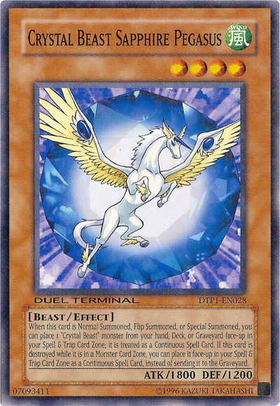 Crystal Beast Sapphire Pegasus [DTP1-EN028] Common Yu-Gi-Oh!
