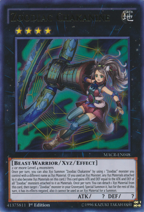 Zoodiac Chakanine [MACR-EN048] Ultra Rare Yu-Gi-Oh!